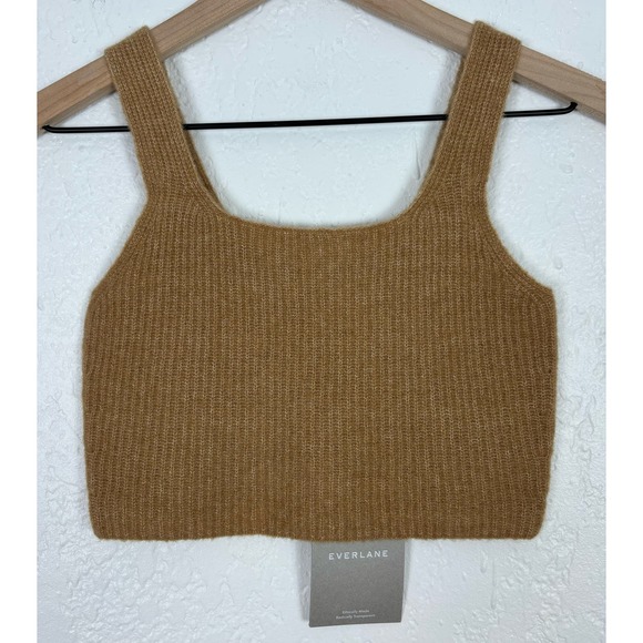 Everlane The Cozy Stretch Tank in Camel NWT Size XS - Picture 3 of 8